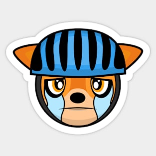 Sad Cyclist Deer Doris Sticker